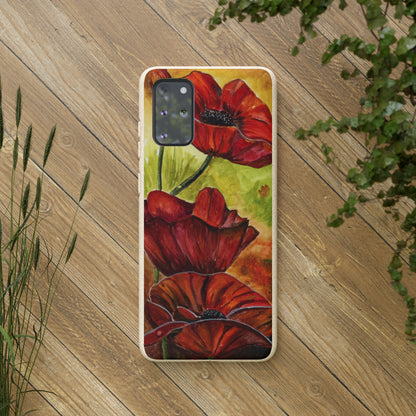 Eco Biodegradable Poppy Love iPhone & Samsung Case