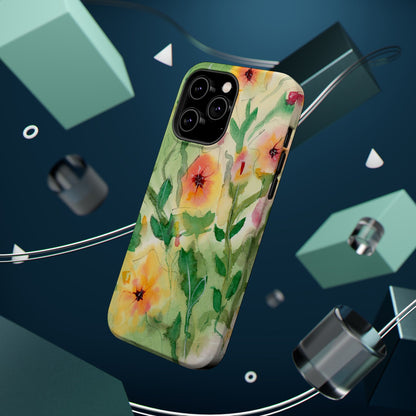 Sunset Flowers MagSafe® Impact Cases (iPhone 16 and others)