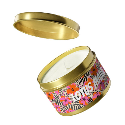 Lotus Mahal Floral Printed Soy Wax Candle