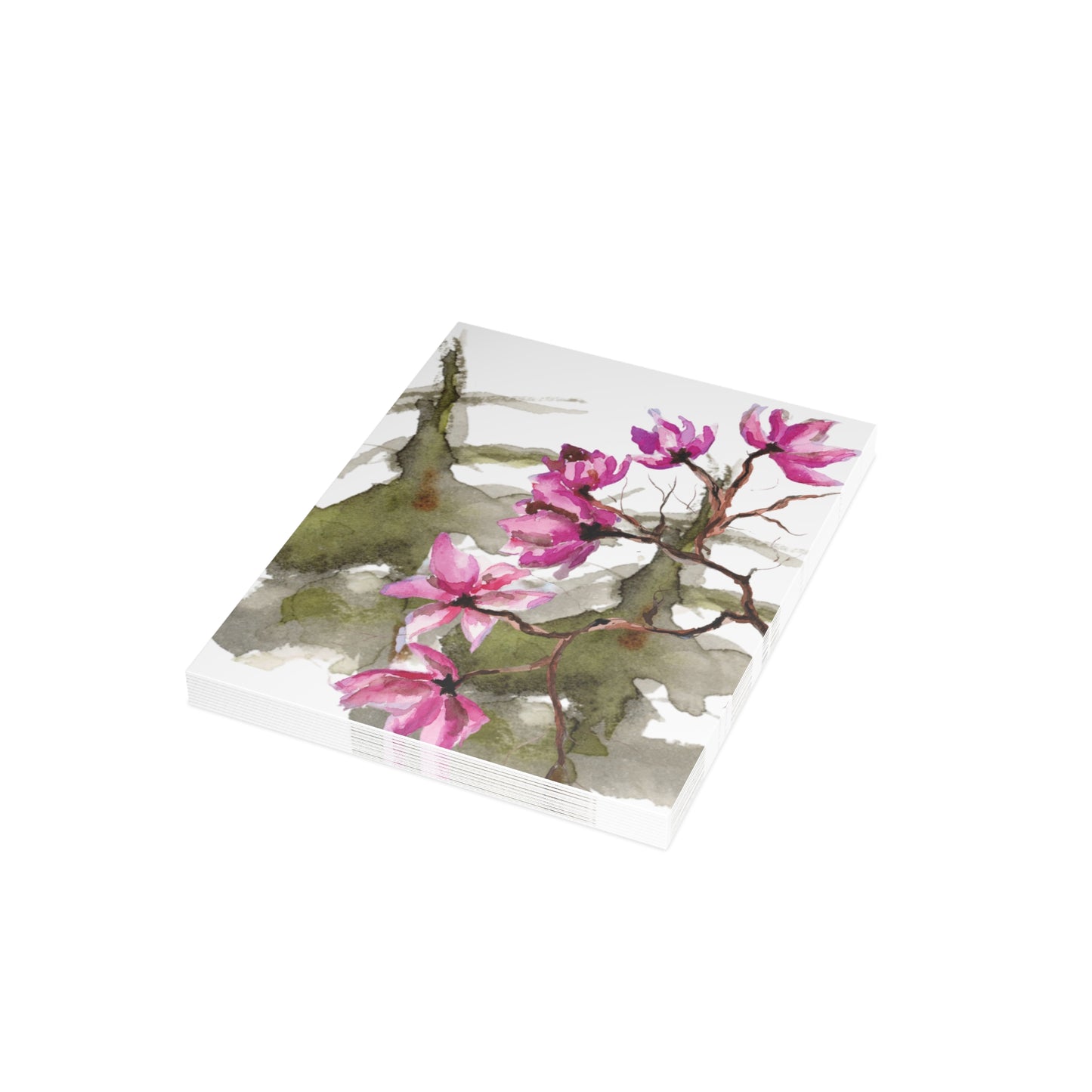 Christmas Blossom Watercolor Postcard