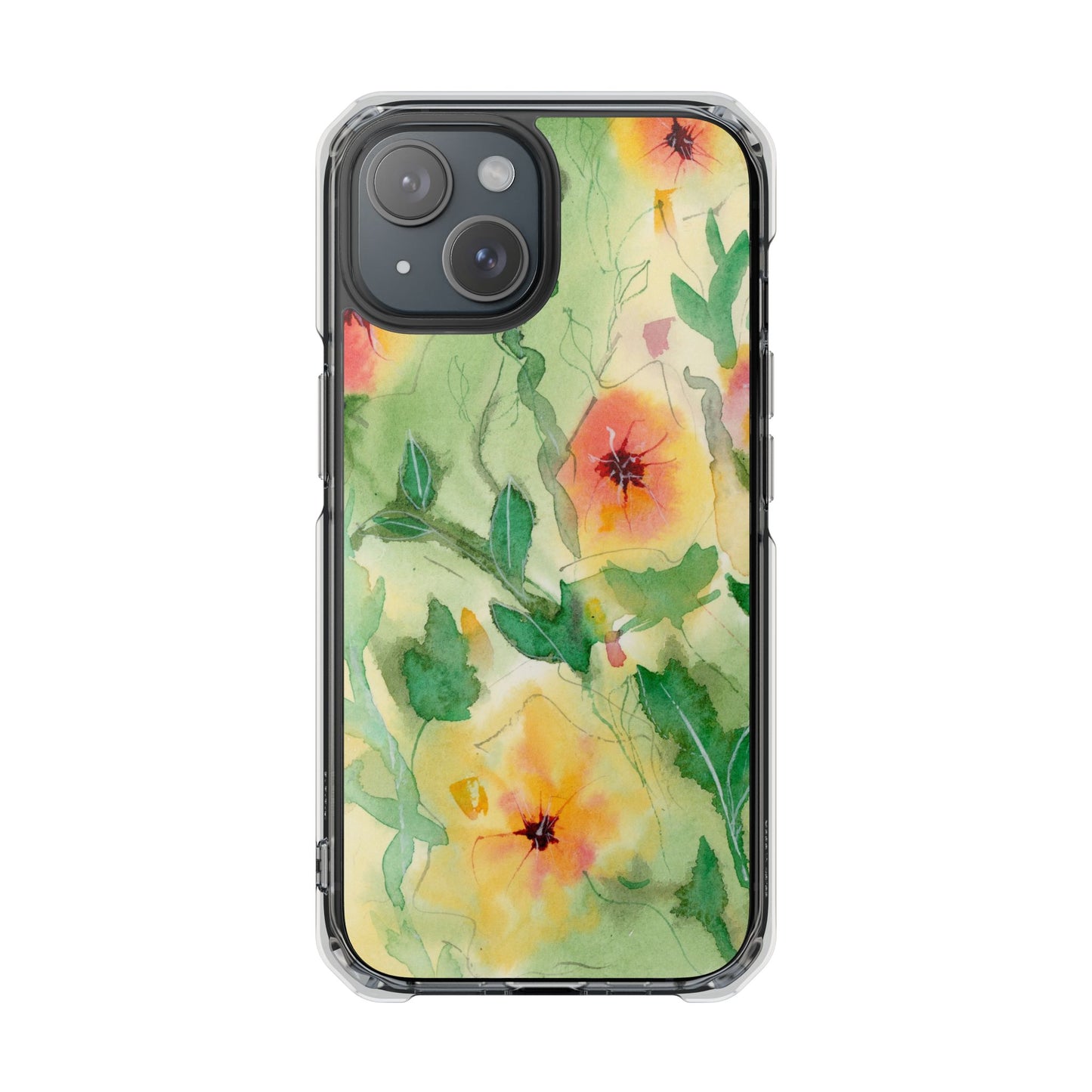 MagSafe® Sunset Flowers Clear Impact Cases (iPhone 16 & others)