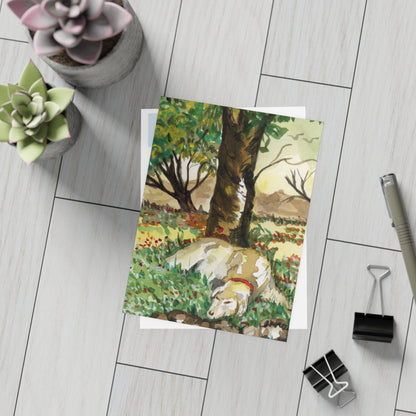 My Furry Friends Watercolor Print Postcard