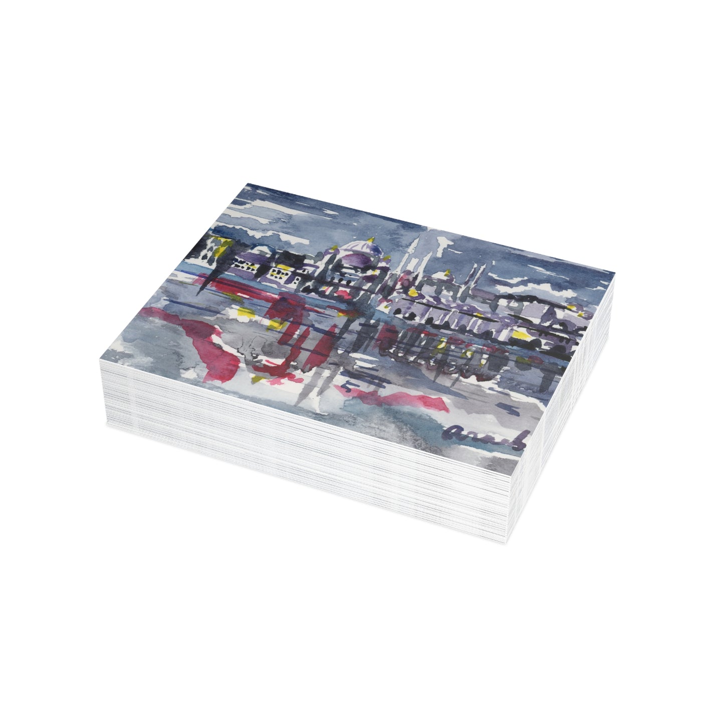 A Night in Istanbul Watercolor Postcards