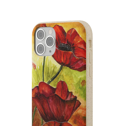 Eco Biodegradable Poppy Love iPhone & Samsung Case