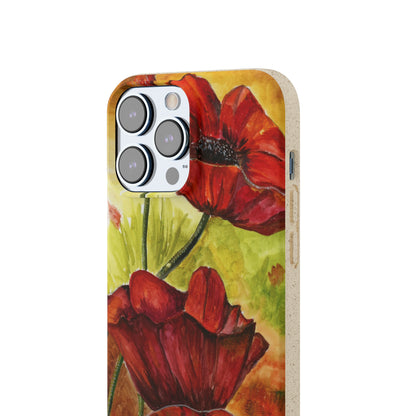 Eco Biodegradable Poppy Love iPhone & Samsung Case