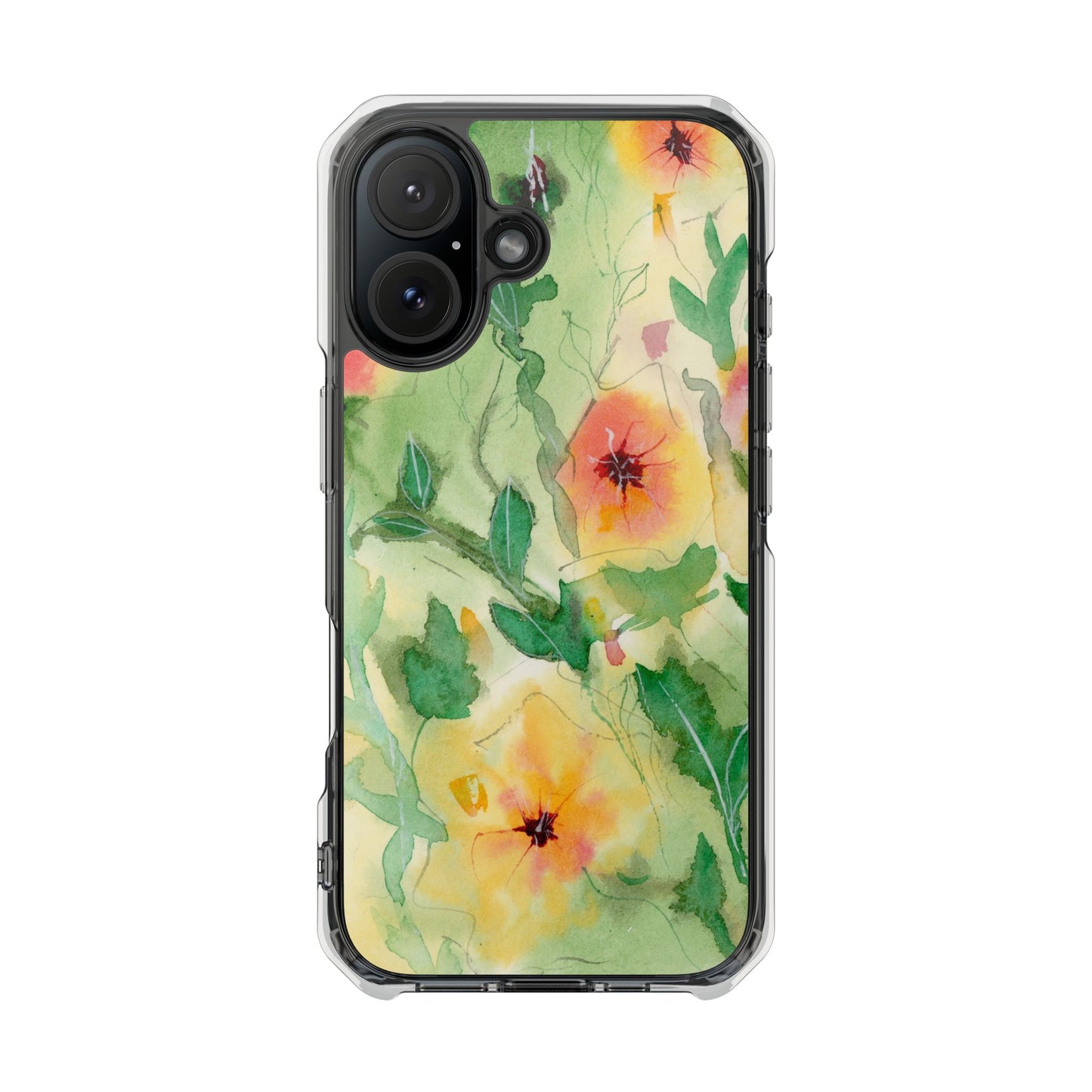 MagSafe® Sunset Flowers Clear Impact Cases (iPhone 16 & others)