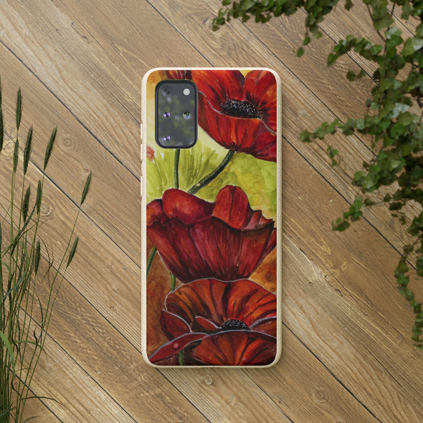 Eco Biodegradable Poppy Love iPhone & Samsung Case