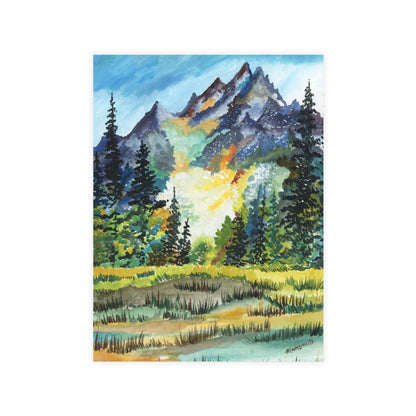 The American Rockies Watercolor Postcard