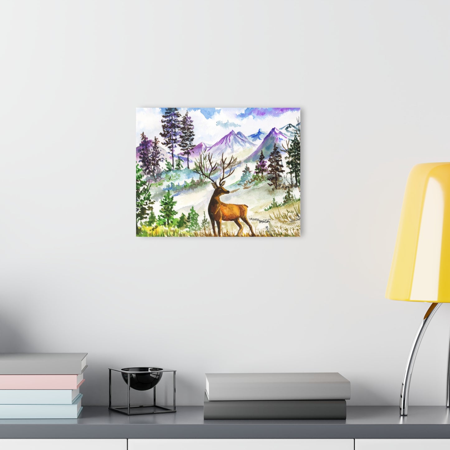 Winter Stag Acrylic Wall Print