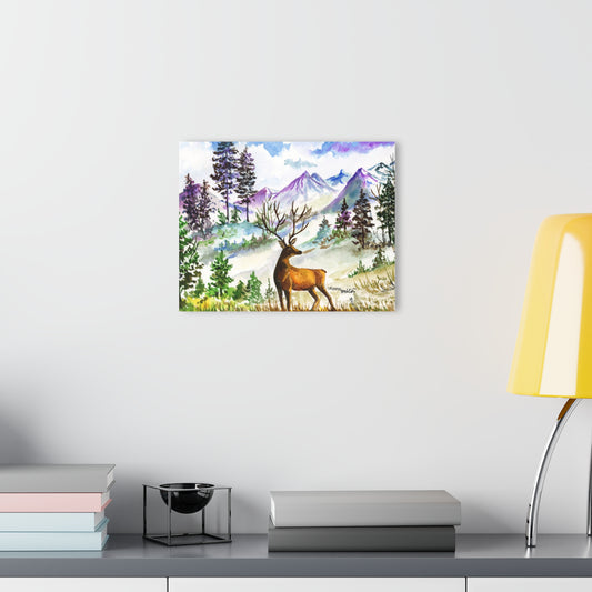 Winter Stag Acrylic Wall Print