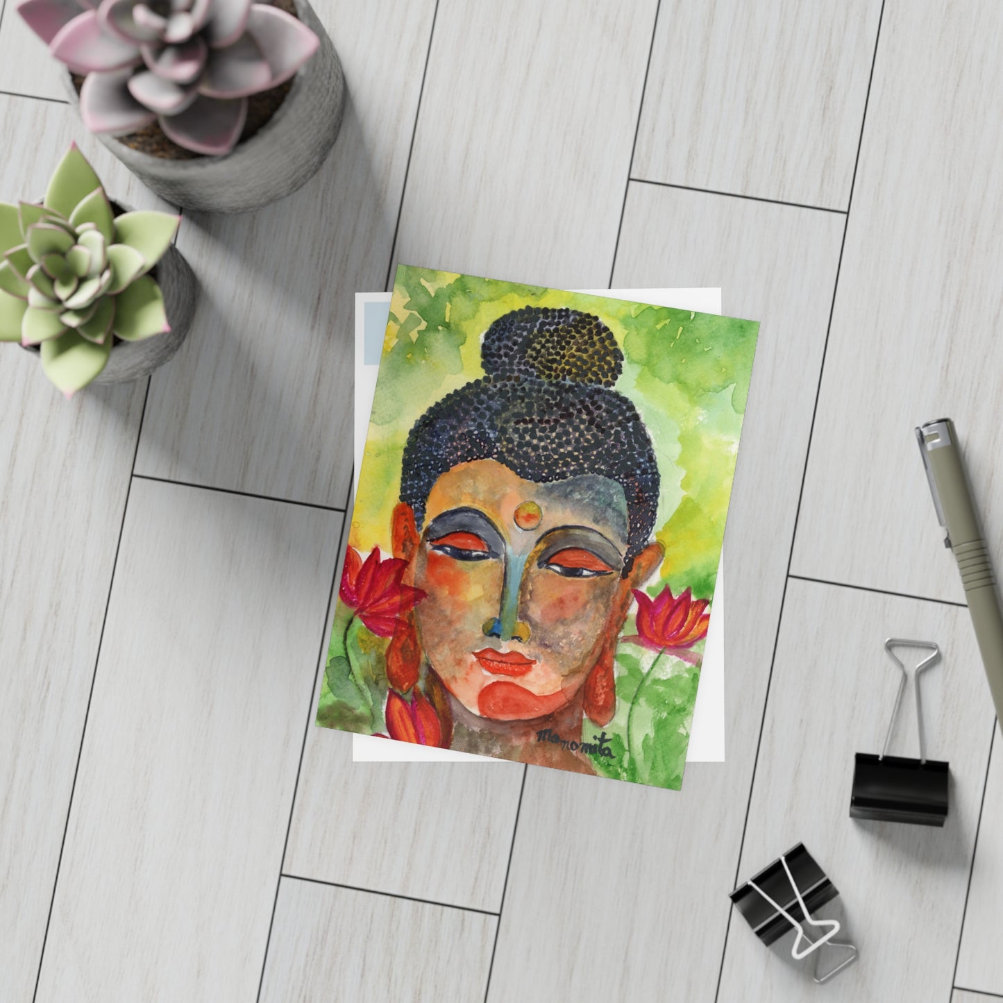 Enlightened Essence Watercolor Print Postcard