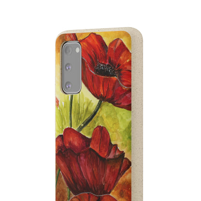 Eco Biodegradable Poppy Love iPhone & Samsung Case