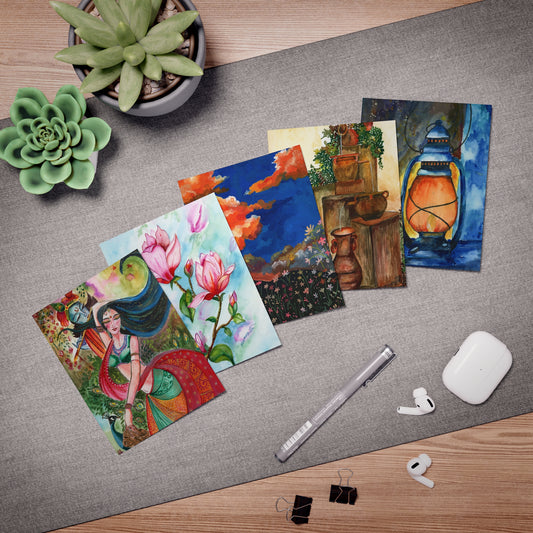 5 Ultimate Watercolor Greeting Cards 5 Design Set