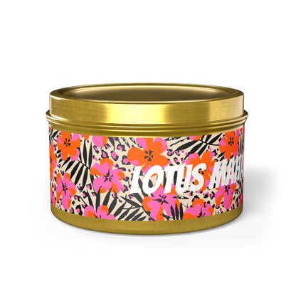 Lotus Mahal Floral Printed Soy Wax Candle