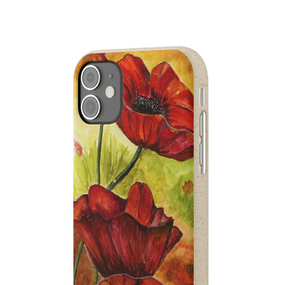 Eco Biodegradable Poppy Love iPhone & Samsung Case