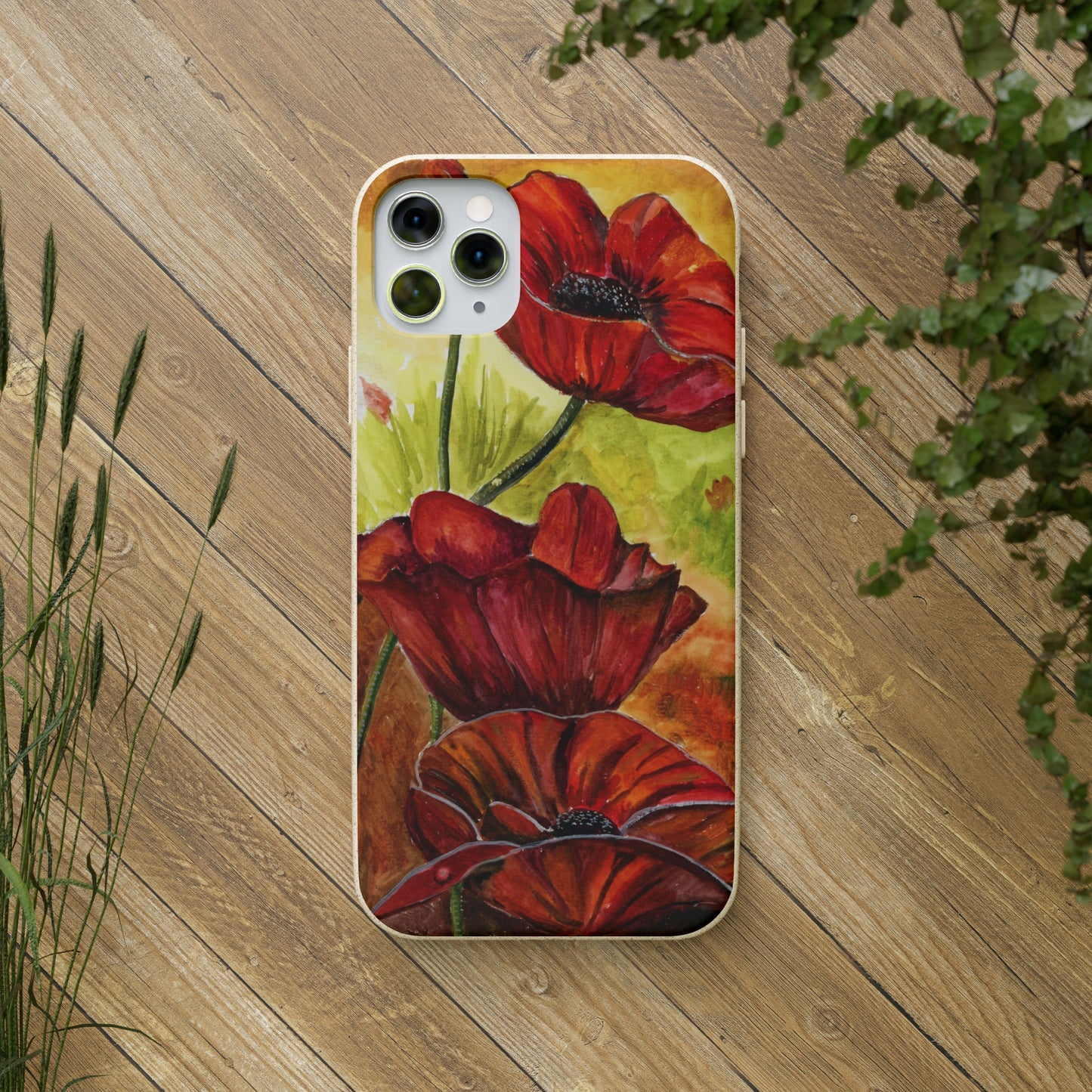 Eco Biodegradable Poppy Love iPhone & Samsung Case