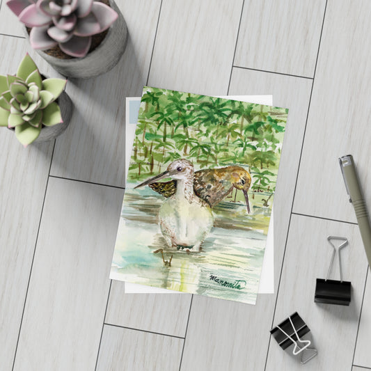 Feathered Friends Watercolor Print Postcard