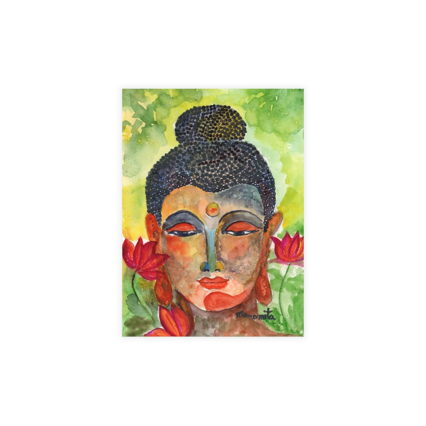 Enlightened Essence Watercolor Print Postcard