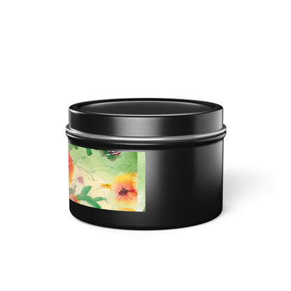 Sunset Flowers Watercolor Art Candles