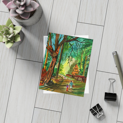 Memories of Malgudi Watercolor Print Postcard