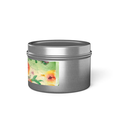 Sunset Flowers Watercolor Art Candles