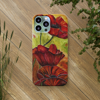 Eco Biodegradable Poppy Love iPhone & Samsung Case