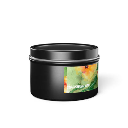 Sunset Flowers Watercolor Art Candles