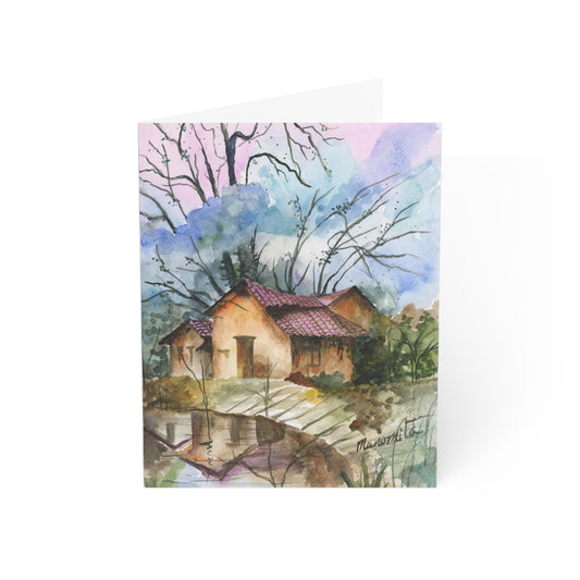 Cottage Reflections Greeting Card