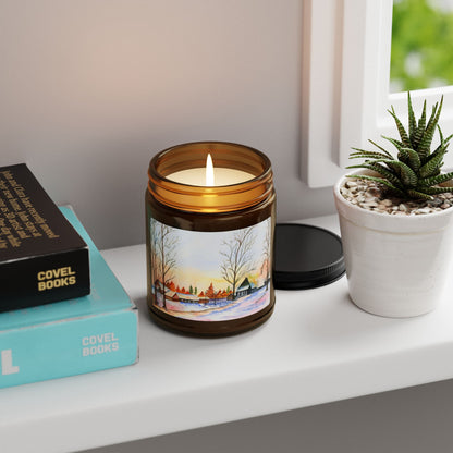 Winter Night Soy Candle in Amber Jar