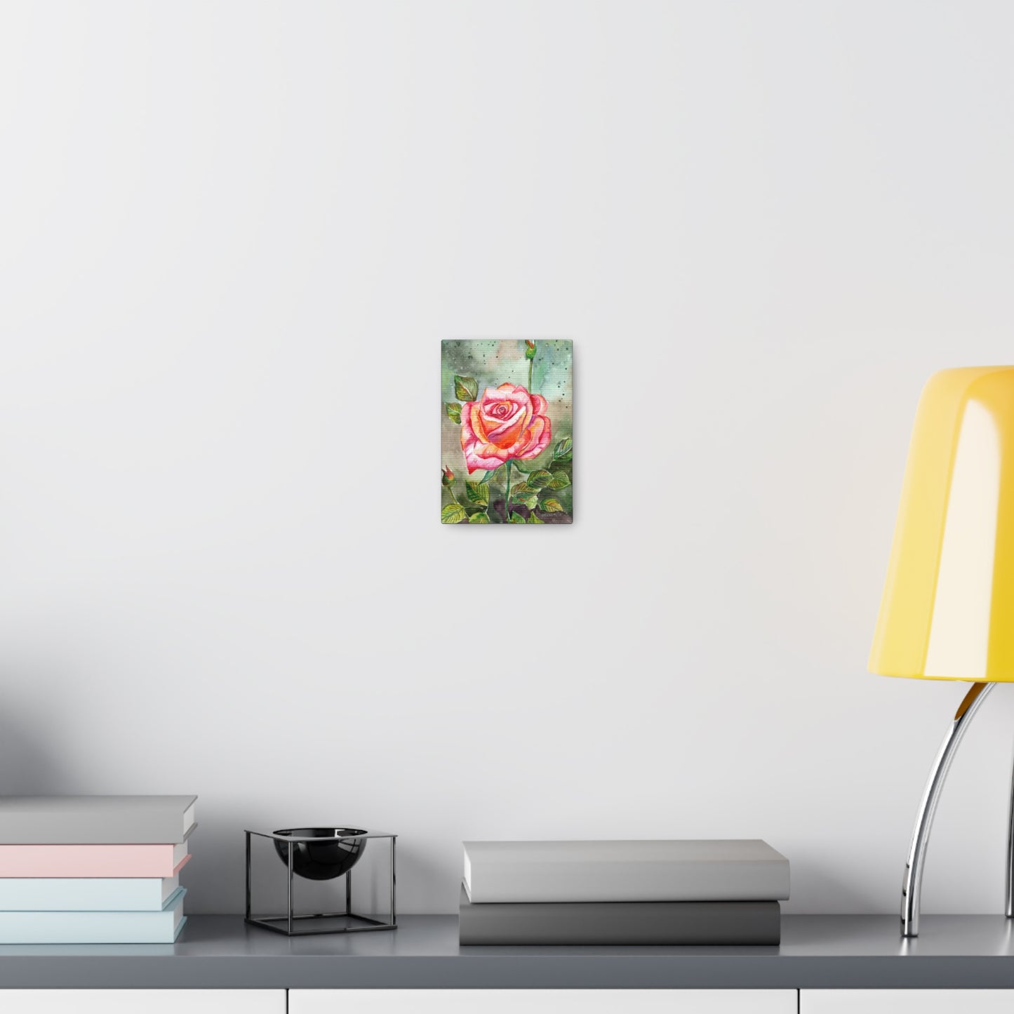 Watercolor Rose Canvas Gallery Wraps