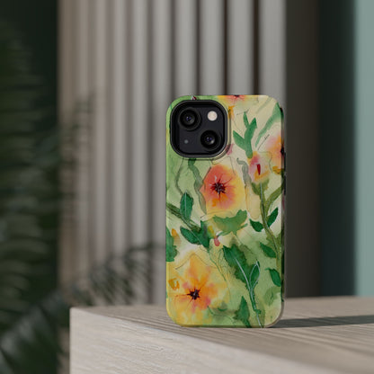 Sunset Flowers MagSafe® Impact Cases (iPhone 16 and others)