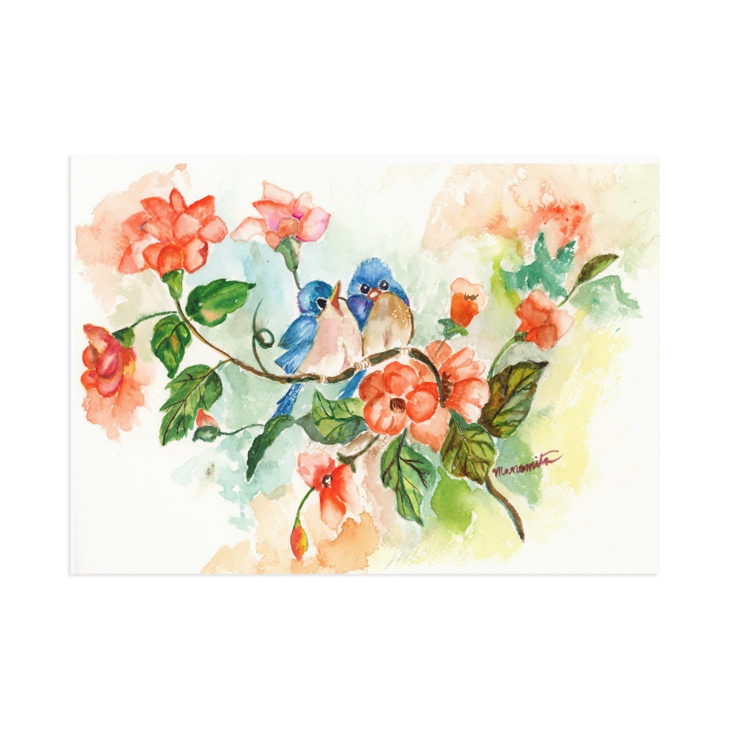 Love birds Fine Art Postcards