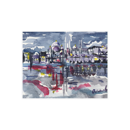 A Night in Istanbul Watercolor Postcards