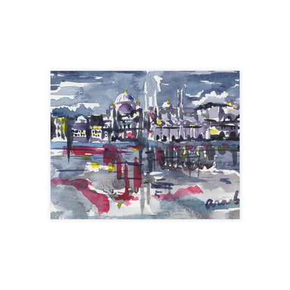 A Night in Istanbul Watercolor Postcards