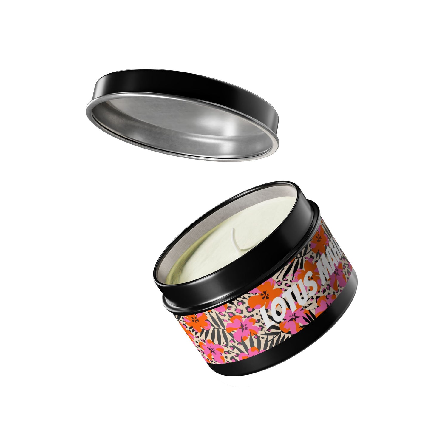 Lotus Mahal Floral Printed Soy Wax Candle