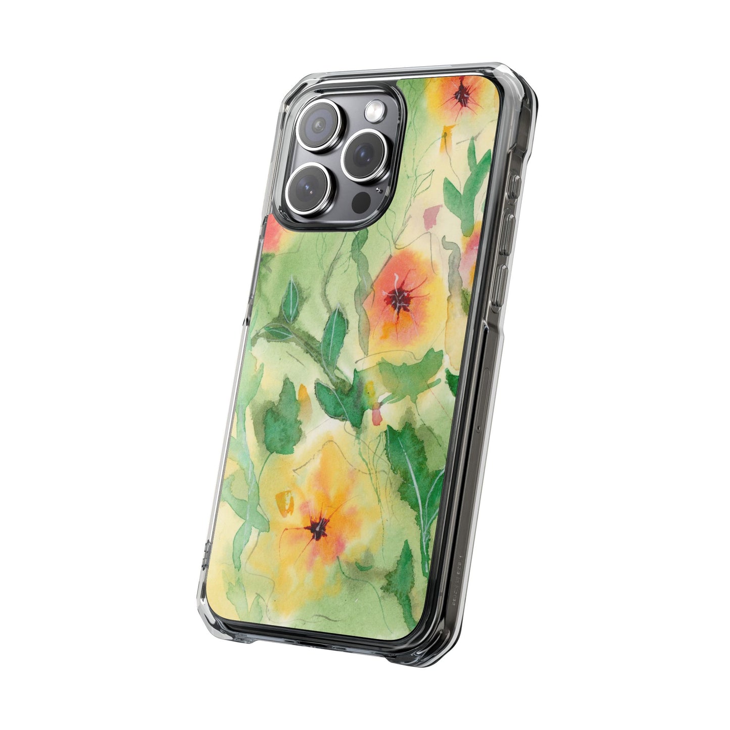 MagSafe® Sunset Flowers Clear Impact Cases (iPhone 16 & others)