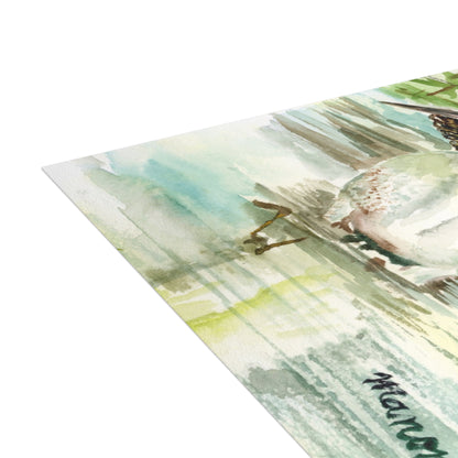 Feathered Friends Watercolor Print Postcard