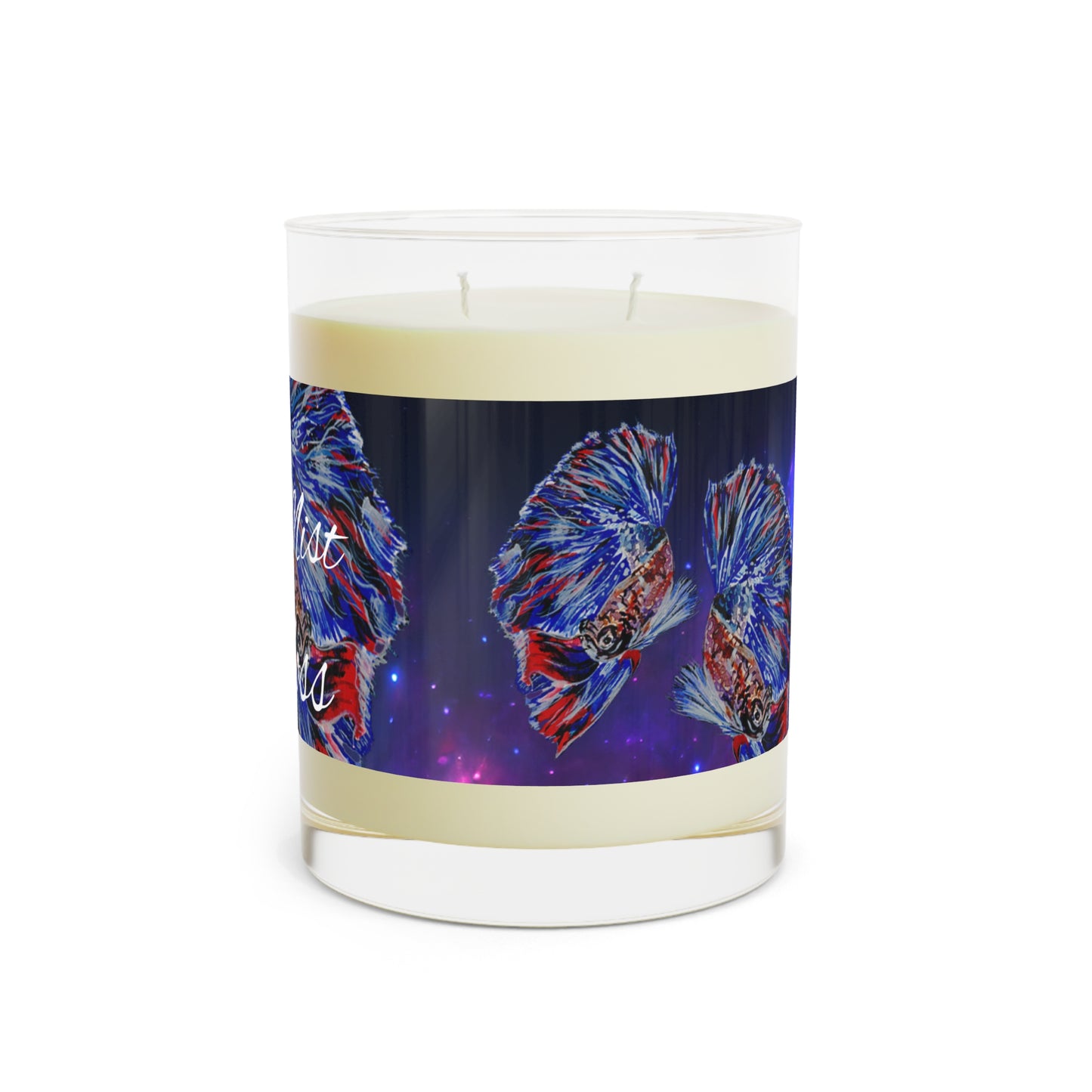 Lotus Mahal Art Soy Wax Glass Candle, 11oz