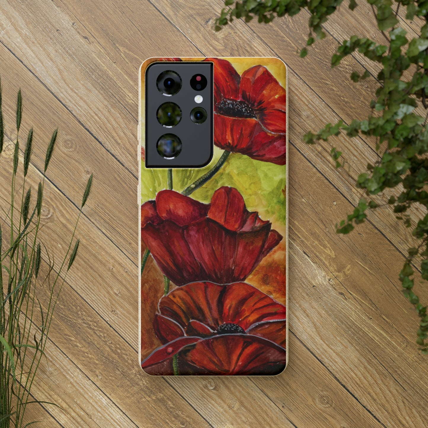 Eco Biodegradable Poppy Love iPhone & Samsung Case