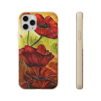 Eco Biodegradable Poppy Love iPhone & Samsung Case