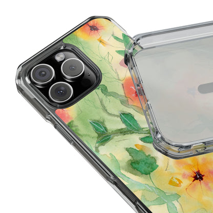 MagSafe® Sunset Flowers Clear Impact Cases (iPhone 16 & others)