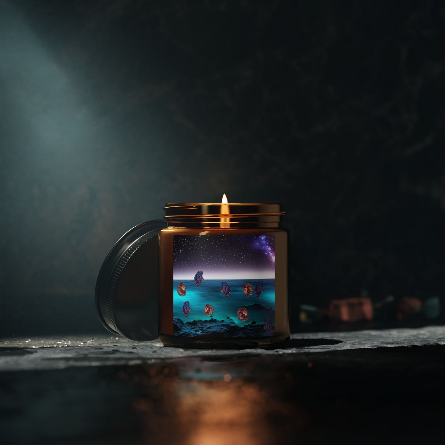 Galactic Ocean Soy Candle in Amber Jar