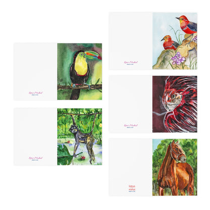 Fun Companion "Assorted Animals" Greeting Cards - 5-Design Set