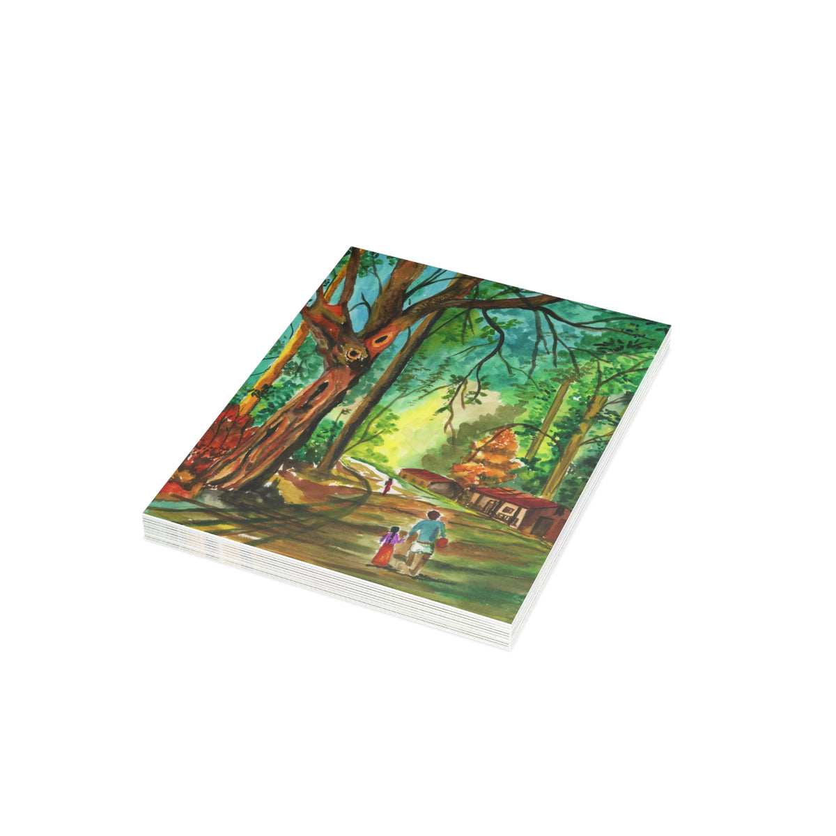 Memories of Malgudi Watercolor Print Postcard