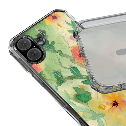 MagSafe® Sunset Flowers Clear Impact Cases (iPhone 16 & others)