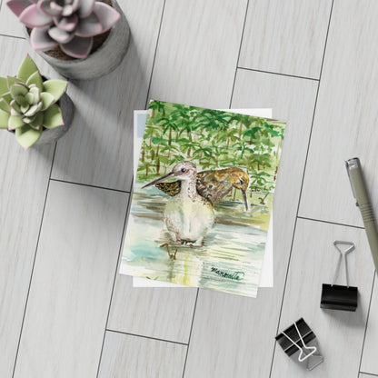 Feathered Friends Watercolor Print Postcard