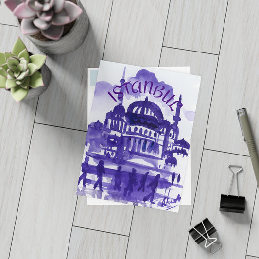 I dream of Istanbul Watercolor Postcard