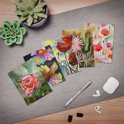 For the Love of Floral Watercolor Printed Greeting Cards - 5-Design Set