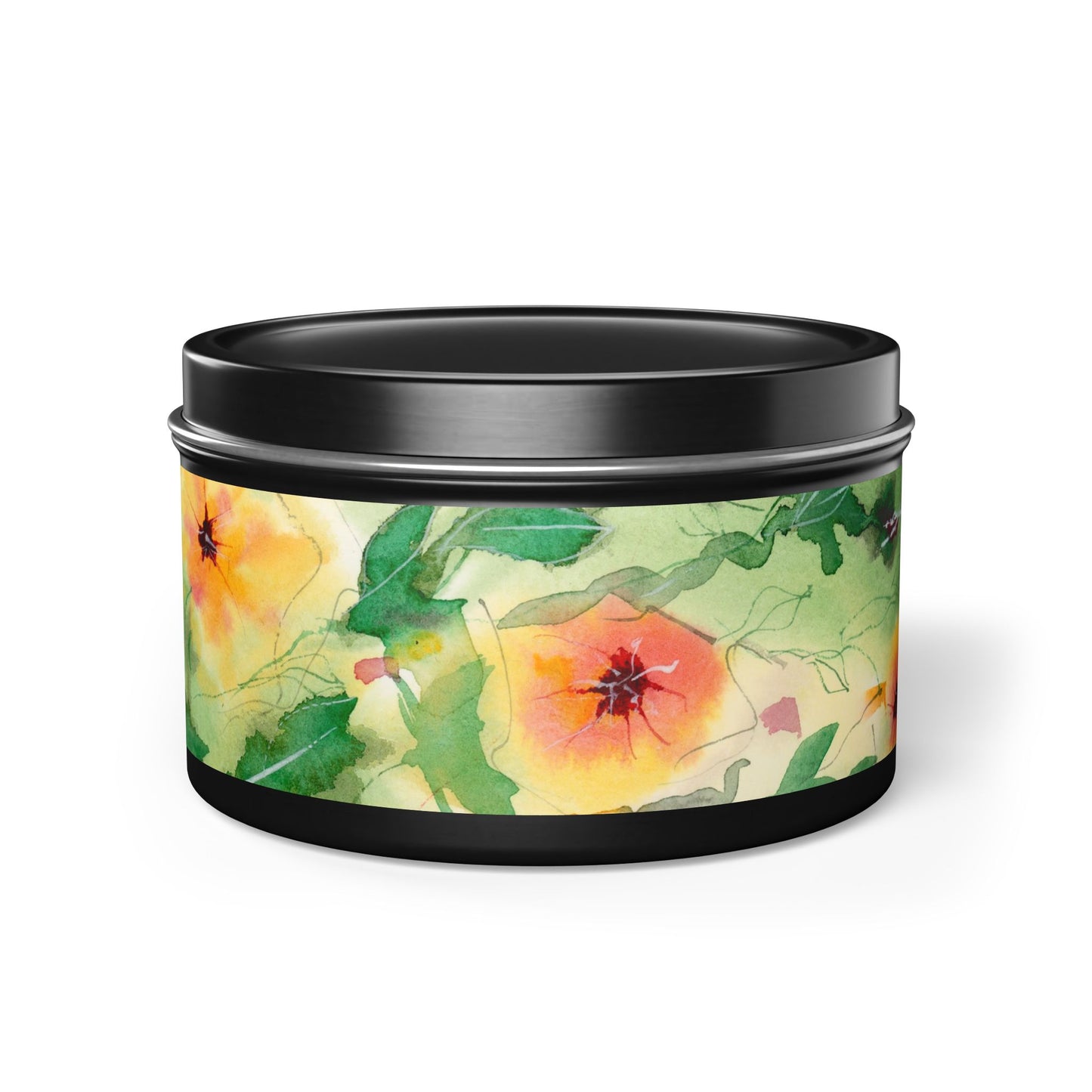 Sunset Flowers Watercolor Art Candles