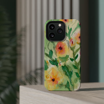 Sunset Flowers MagSafe® Impact Cases (iPhone 16 and others)